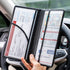 CANOPUS Big Black Car Registration and Insurance Holder, PU Leather Card Holder, Vehicle Glove Box Organizer for Auto, SUV, Truck